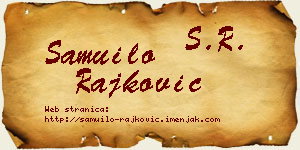Samuilo Rajković vizit kartica
